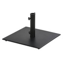 Pied de parasol Fuzu carré en acier noir 25 kg