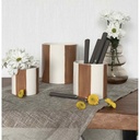 Set de 4 pots rayure marron D14