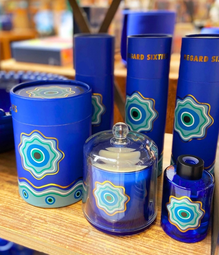 Bougie cloche Regard sixties D10,5 H13,5cm