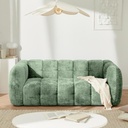 Canapé nuage MILOW design 3 places tissu vert d'eau