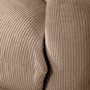 Canapé 3 places Moon en velours côtelé camel