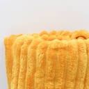 Plaid à côtes couleur moutarde 160x130 cm