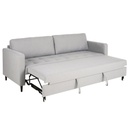 Canapé convertible Olivia 3/4 places gris chiné