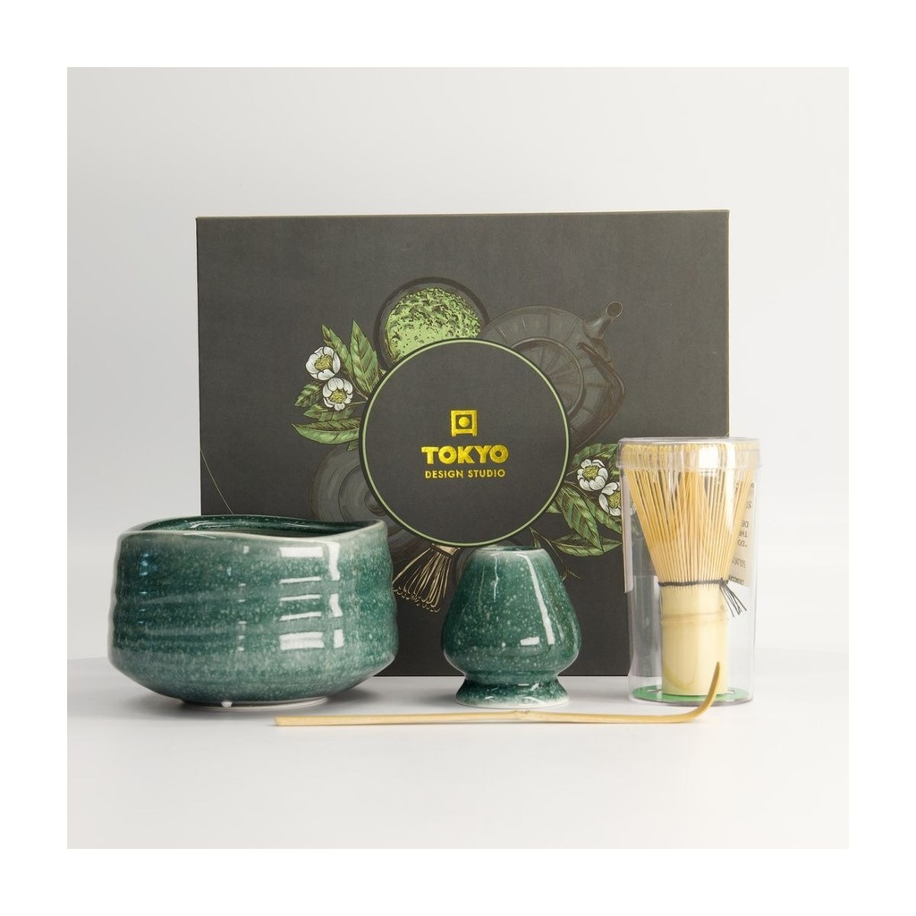 Matcha Giftset 11x8cm 4pcs Green 22117 1/12