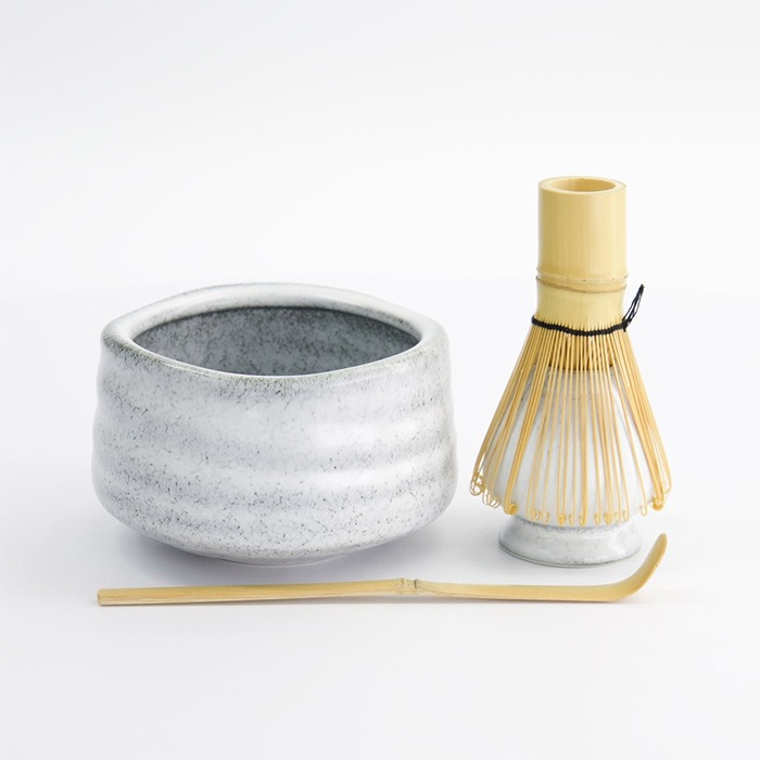 Coffret cadeau matcha coloris gris 4 pièces