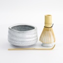 Coffret cadeau matcha coloris gris 4 pièces