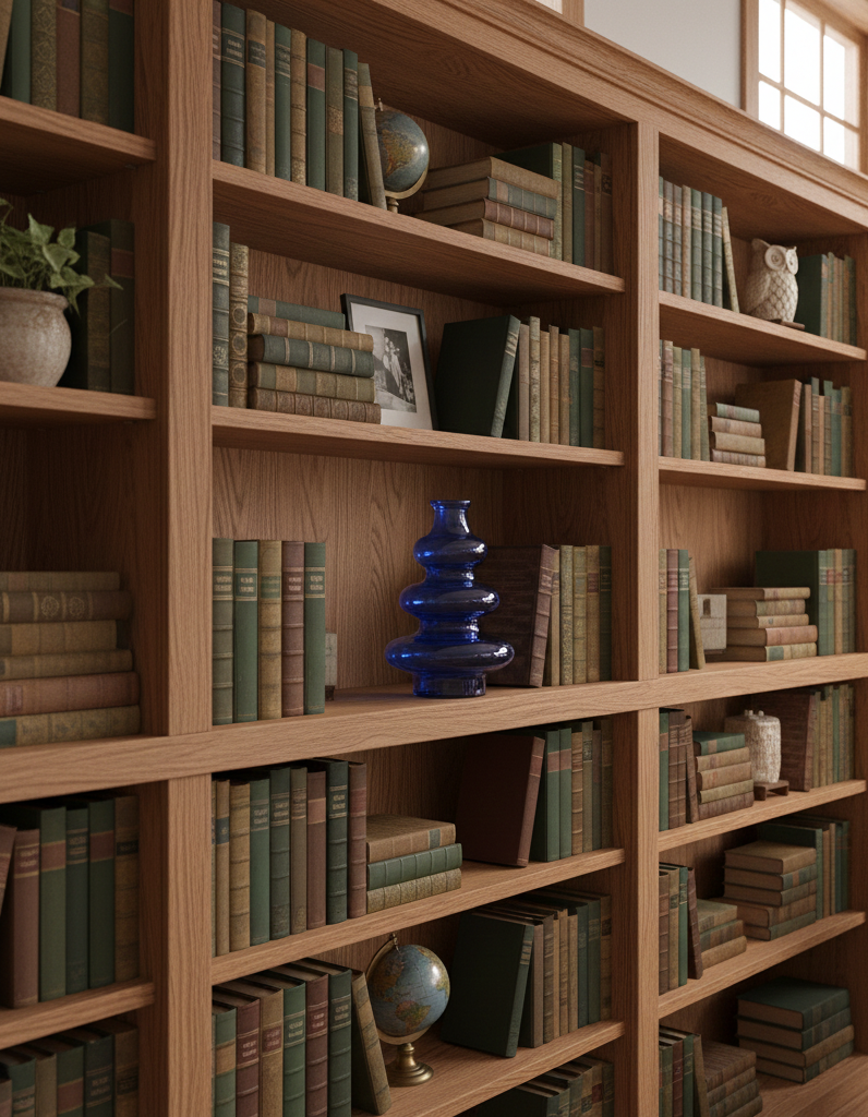 Vase 3 boules en verre recyclé fumé bleu 14.5x22cm