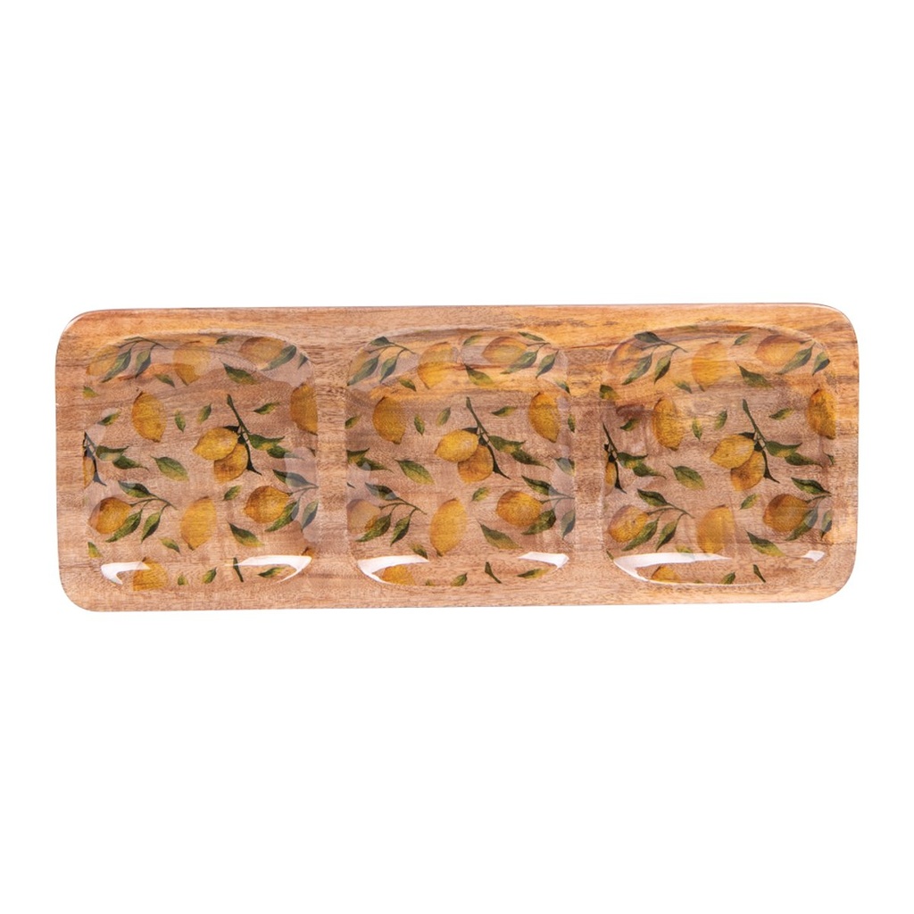 Plat apéritif Sorrento en bois 40x15 cm