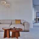 Tables gigognes Babkha rondes en bois d'acacia massif et marbre