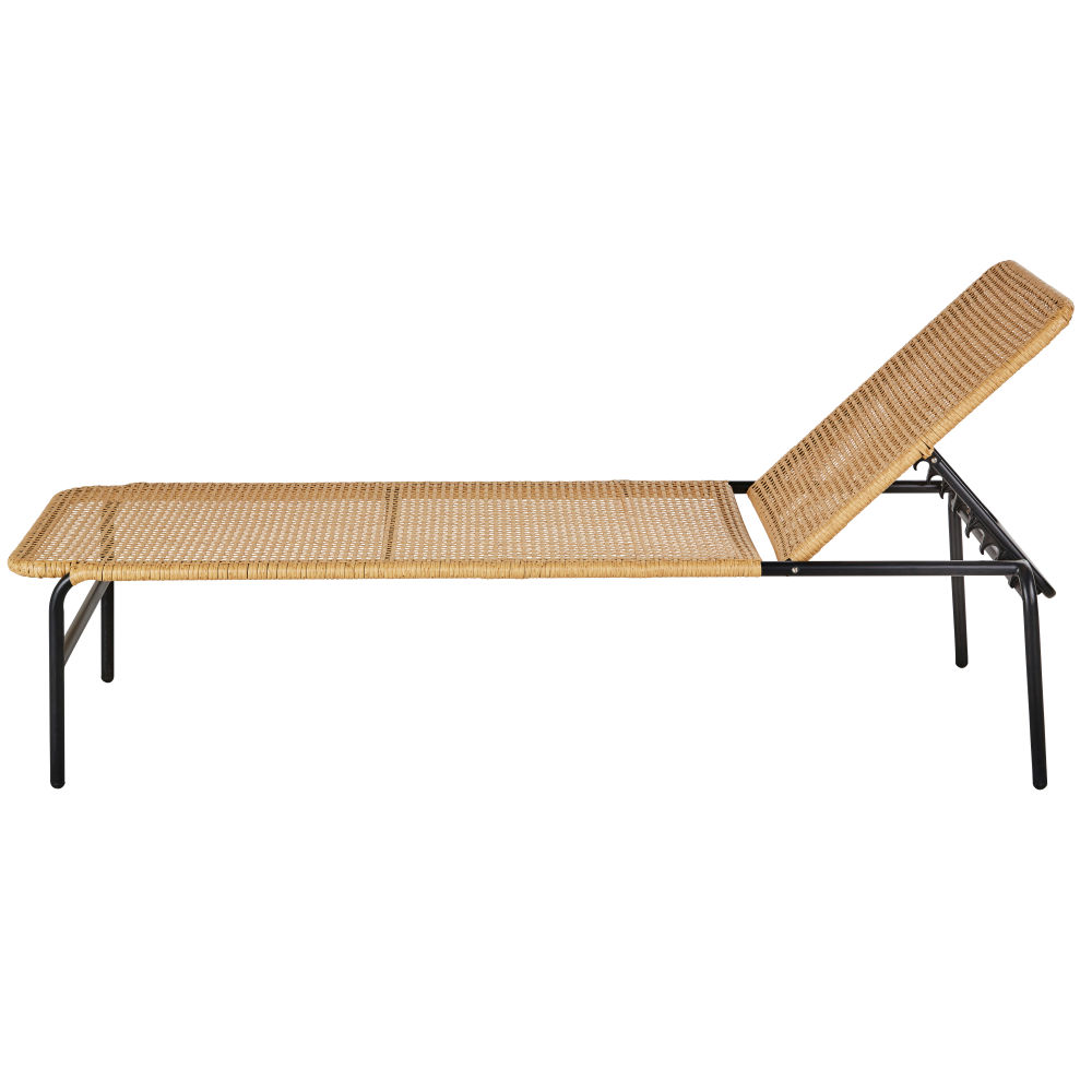 Bain de soleil Lee Business professionnel en acier noir et résine recyclée beige