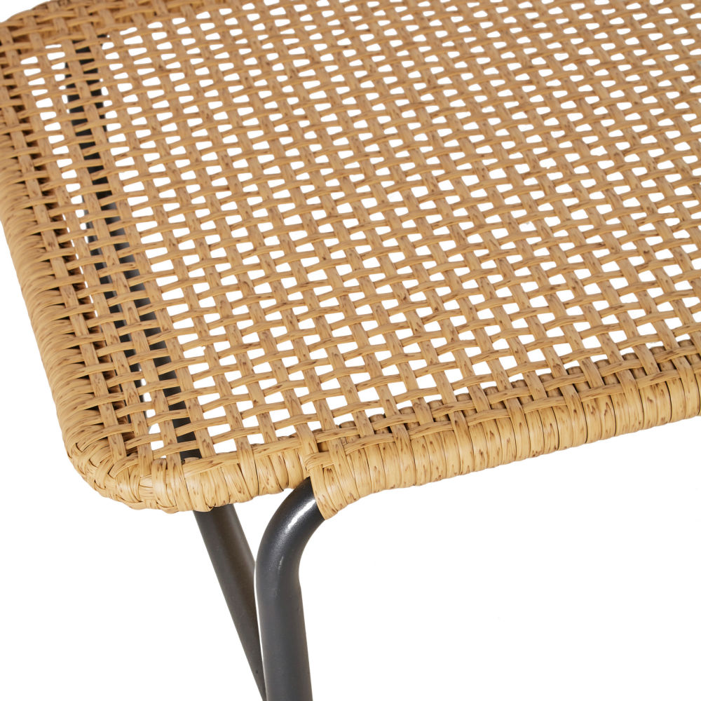 Bain de soleil Lee Business professionnel en acier noir et résine recyclée beige