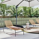 Bain de soleil Lee Business professionnel en acier noir et résine recyclée beige