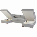 Canapé-lit panoramique 7 places Times Square gris clair