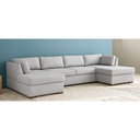 Canapé-lit panoramique 7 places Times Square gris clair