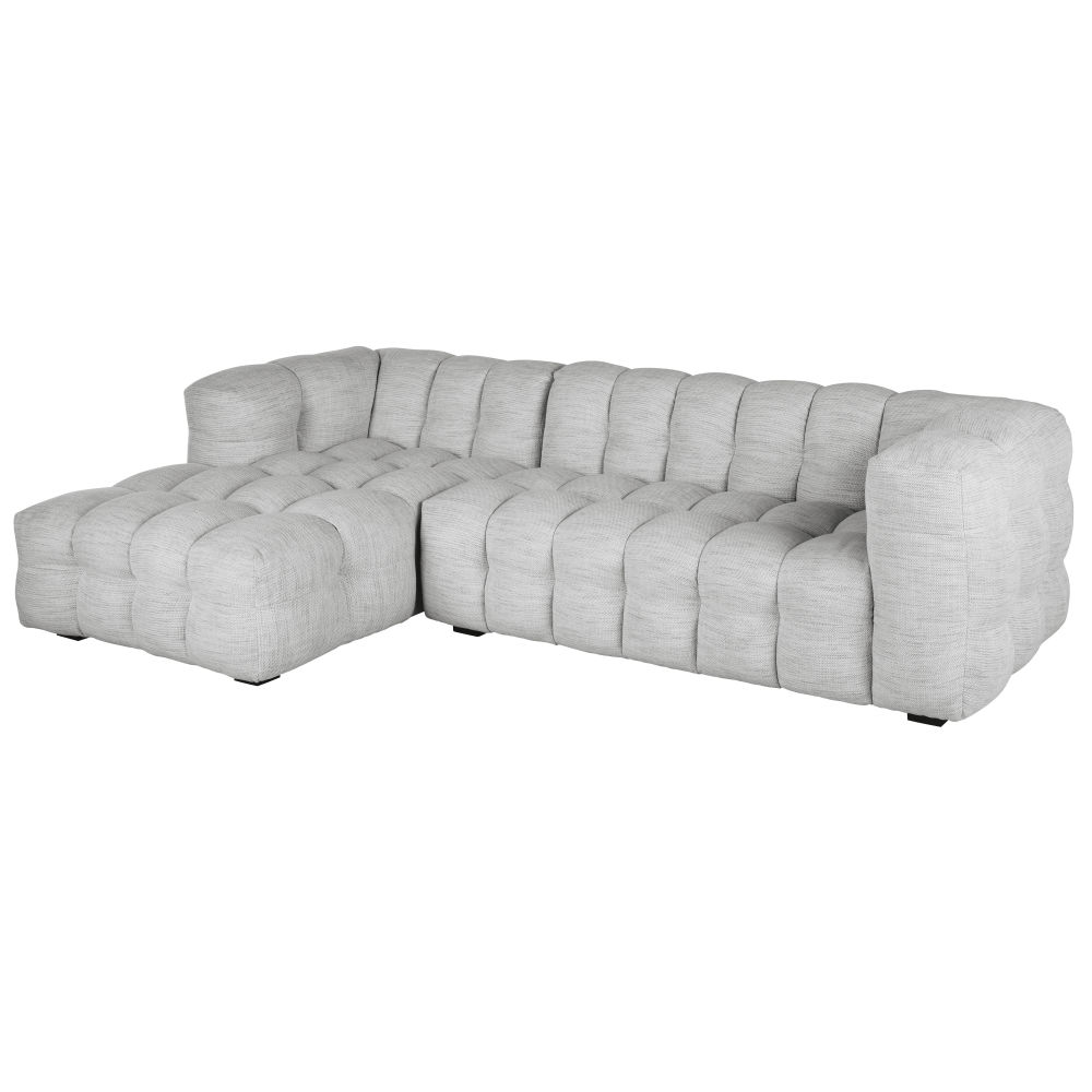 Canapé Lilo nuage d'angle gauche 4/5 places gris clair chiné