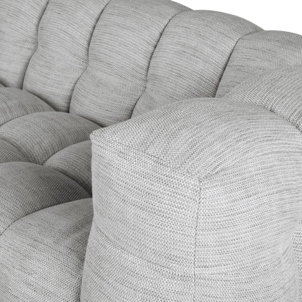 Canapé Lilo nuage d'angle gauche 4/5 places gris clair chiné