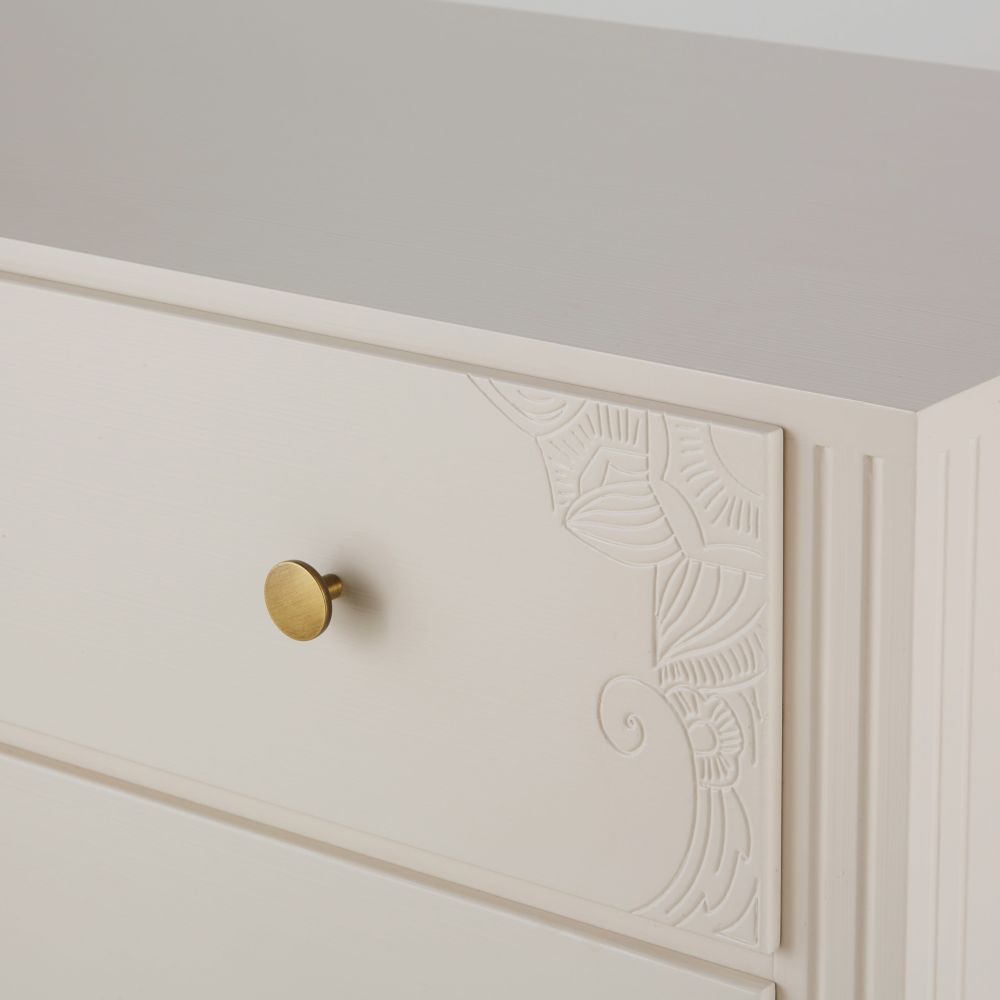 Commode Jeannie 3 tiroirs écrue L90