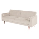 Canapé Livia convertible 2/3 places en velours côtelé beige
