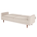 Canapé Livia convertible 2/3 places en velours côtelé beige