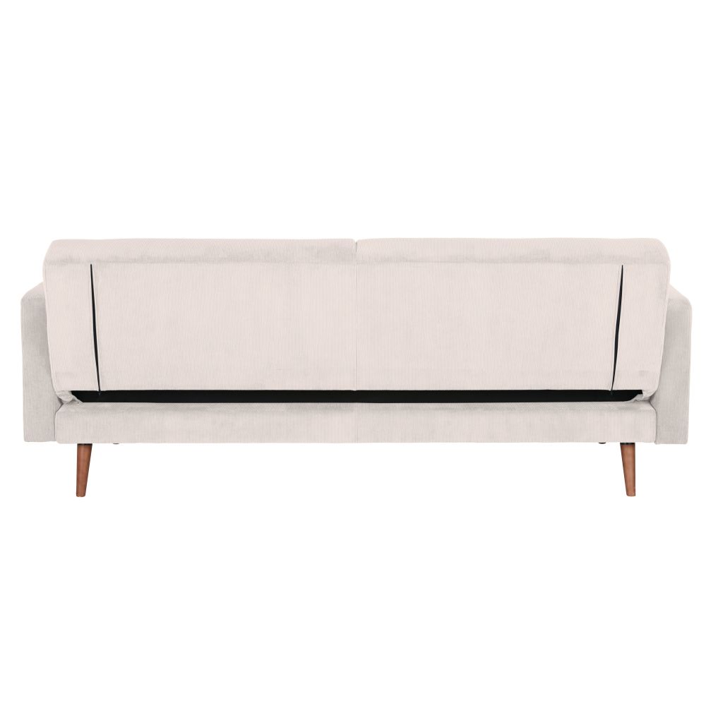 Canapé Livia convertible 2/3 places en velours côtelé beige