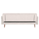 Canapé Livia convertible 2/3 places en velours côtelé beige