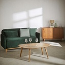 Canapé clic-clac Nia 2/3 places en velours vert