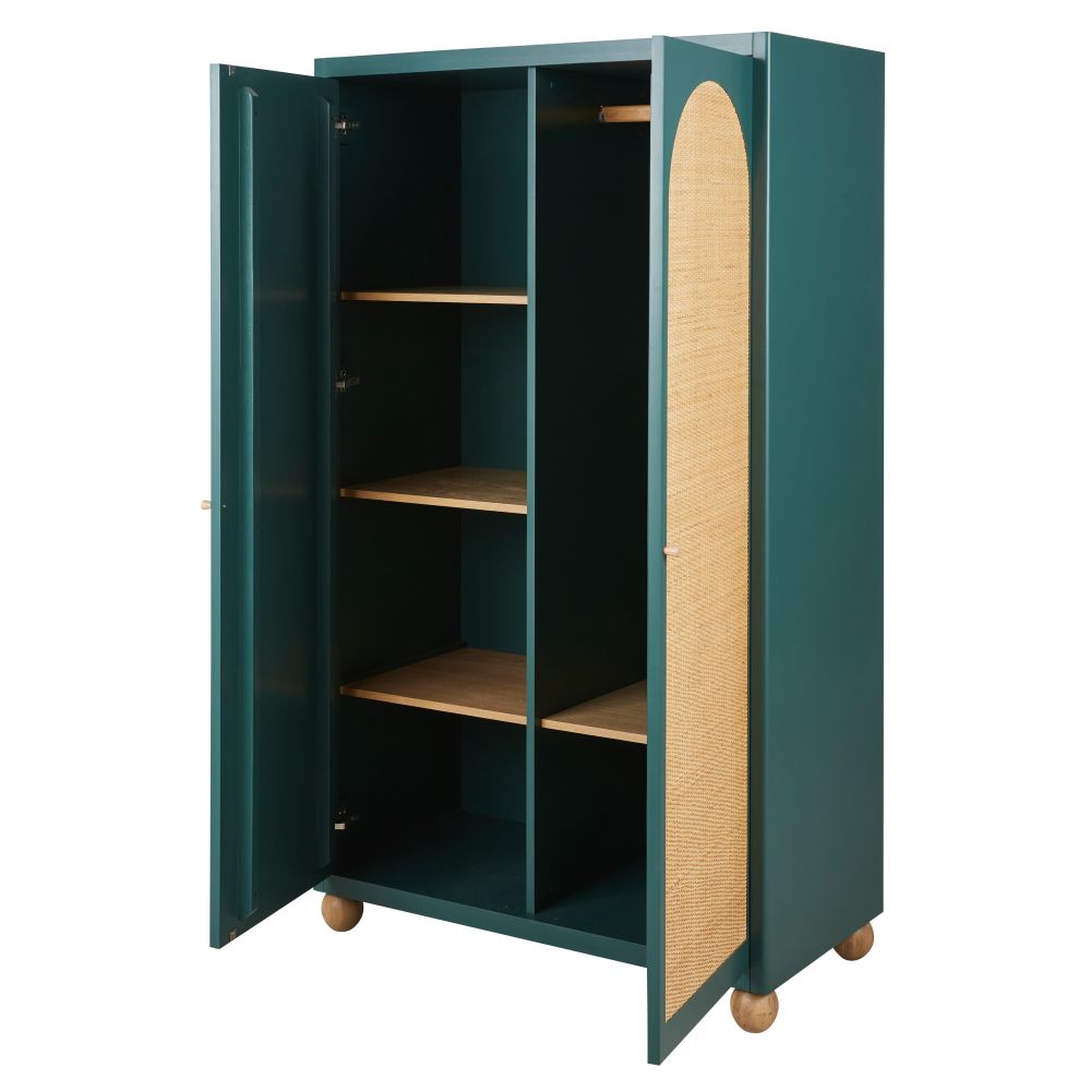 Armoire Dabali 2 portes vert foncé