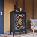 Cabinet Mayli 2 portes noir à motif