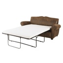 Canapé-lit Moustache 2 places en suédine marron