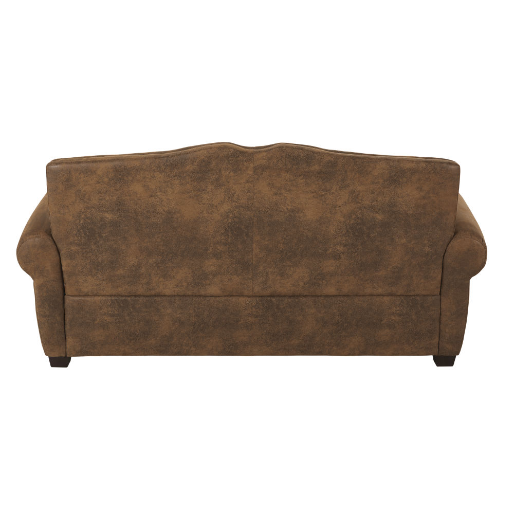 Canapé-lit Moustache 2 places en suédine marron