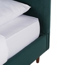 Lit Azzed en polyester recyclé vert 160x200 avec sommier à lattes