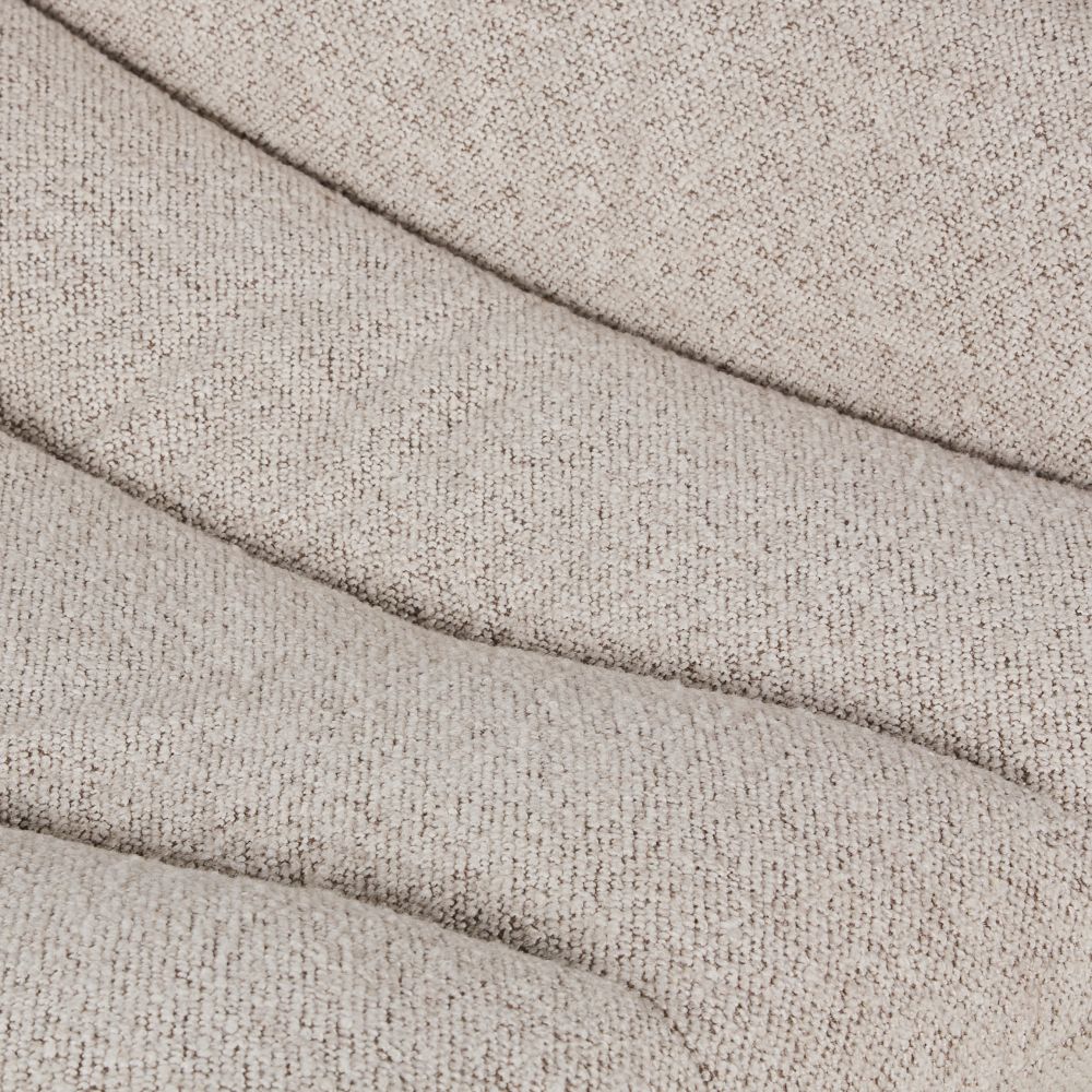 Fauteuil Moon et repose-pieds bouclettes grises