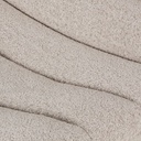 Fauteuil Moon et repose-pieds bouclettes grises