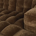 Canapé Lilo nuage d'angle droit 4/5 places effet velours vert kaki