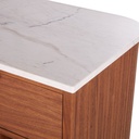 Bar Spiga 2 tiroirs 1 niche range-bouteilles et plateau marbre