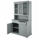 Vaisselier Aimée 5 portes 2 tiroirs vert de gris L104