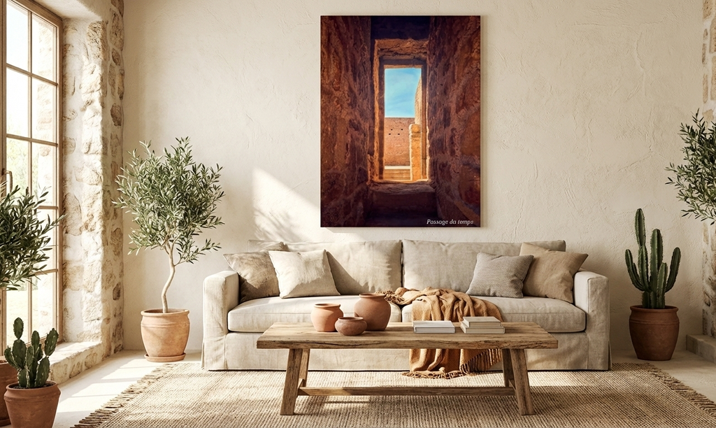 Tableau passage du temps sans cadre 110X80