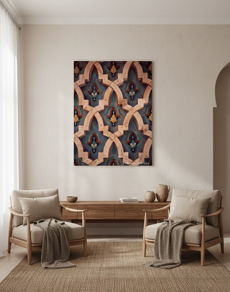 Tableau artistique fragments d'histoire sans cadre 110X80