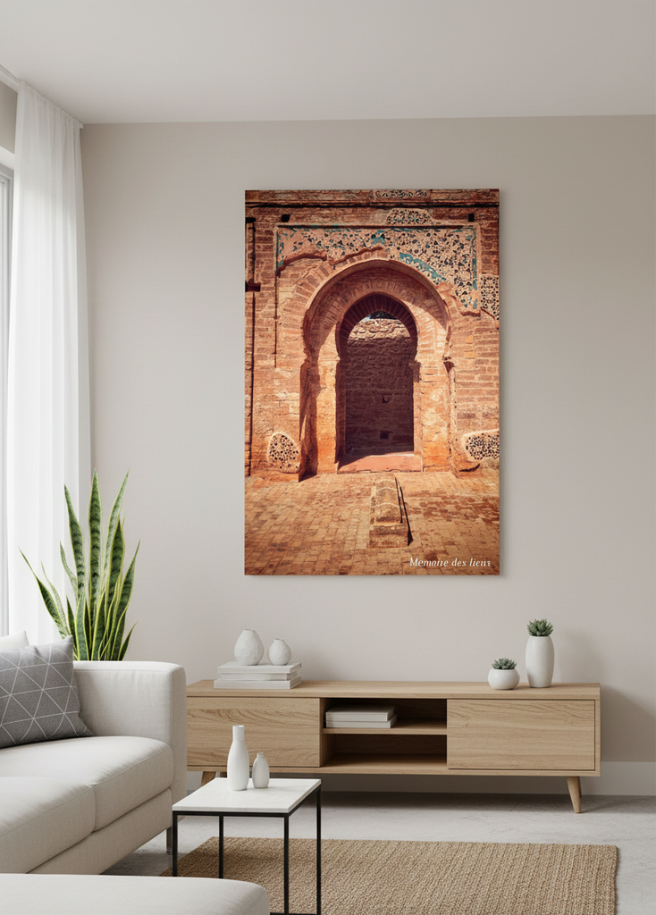 Tableau artistique mémoire des lieux sans cadre 110X80