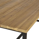 Table de jardin nolan en acacia massif et métal noir 6/8