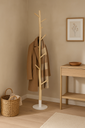 RIVAGE - Porte-manteau tronc d'arbre en eucalyptus et métal noir