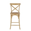 Chaise de bar TRADITION en bois de frêne et rotin pour décoration intérieure à Dakar, Sénégal