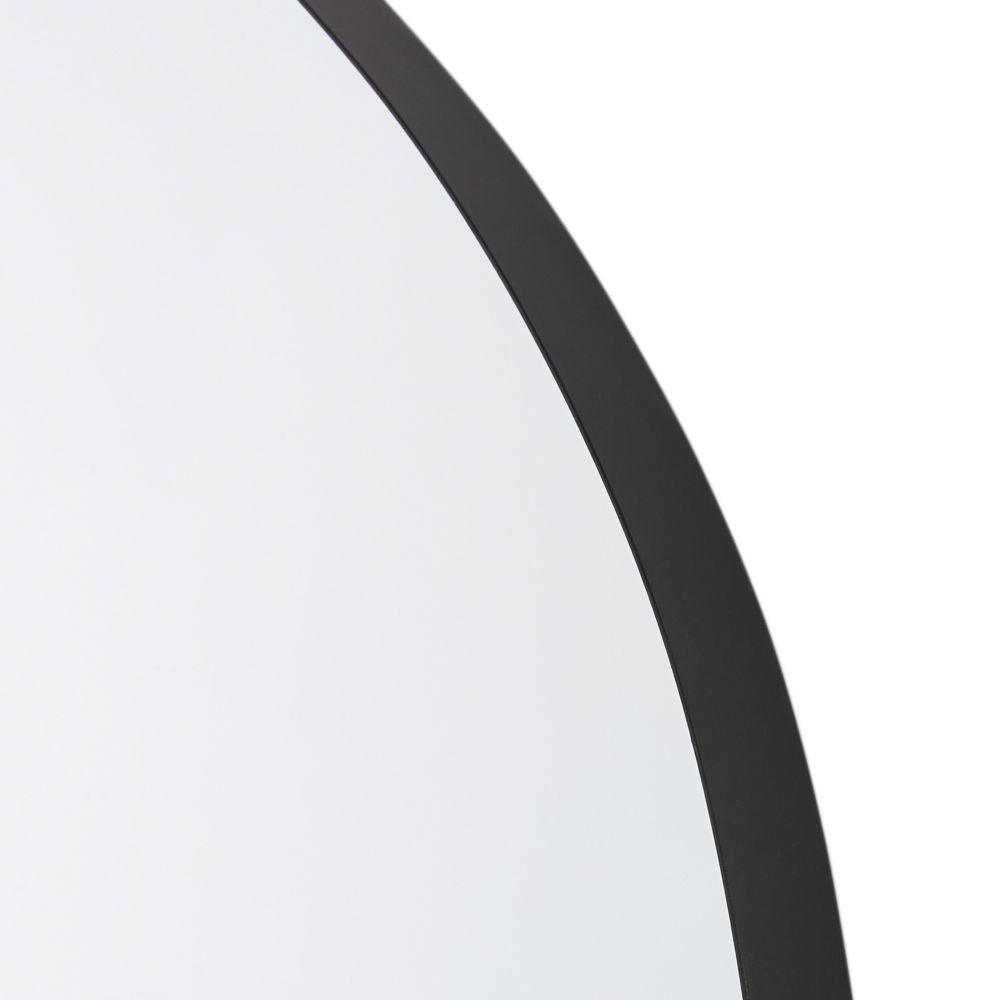 Grand miroir organique Pablo en acier noir 82x180