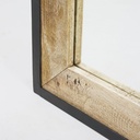 Miroir rectangulaire Miles en bois de manguier et métal noir 70x120