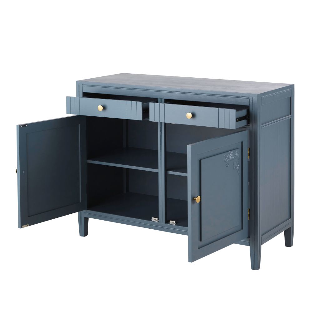 Buffet Jeannie 2 portes 2 tiroirs bleu L110