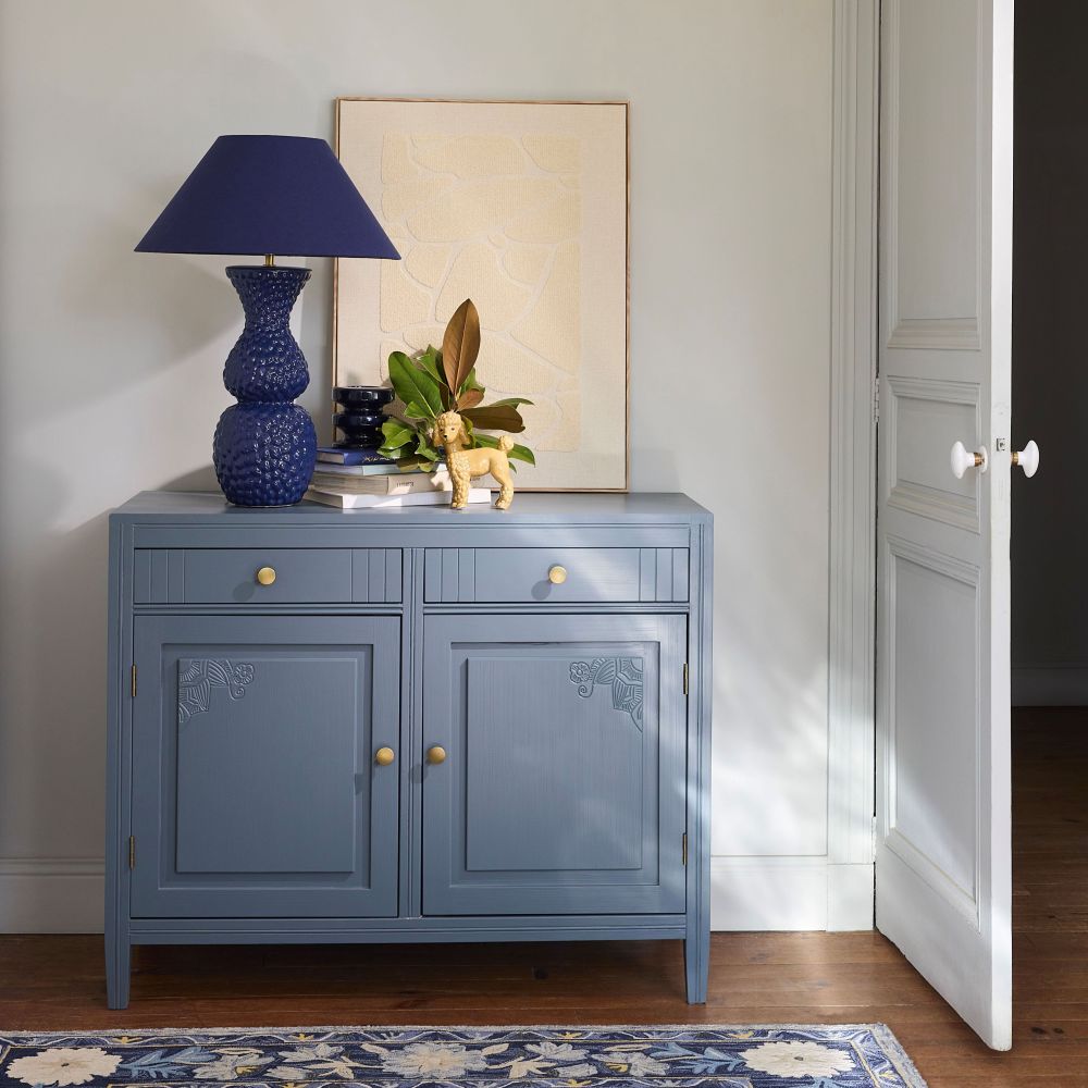 Buffet Jeannie 2 portes 2 tiroirs bleu L110