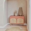 Buffet Tarifa 2 portes terracotta cannage en rotin