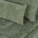 Canapé convertible Clio 2/3 places en tissu recyclé vert kaki