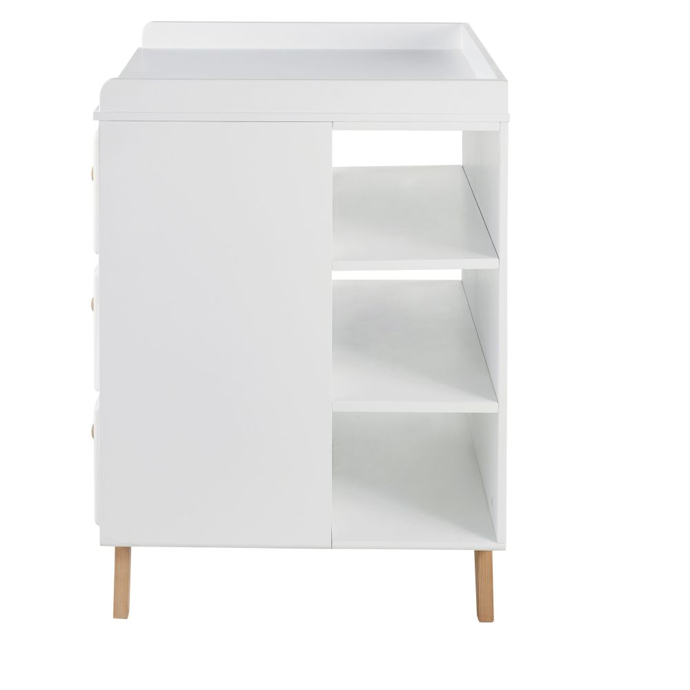 Commode Sweet à langer style scandinave 4 tiroirs blanche