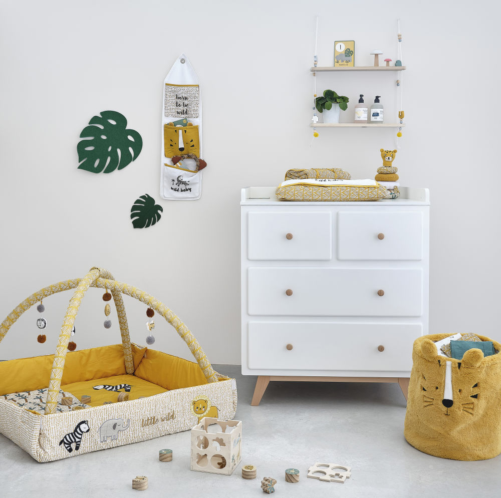 Commode Sweet à langer style scandinave 4 tiroirs blanche